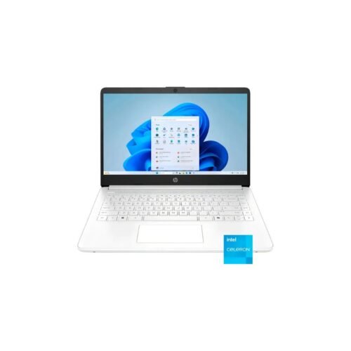 Laptop HP 14" HD Intel Celeron N4500, 4GB RAM, 64GB SSD, Wi-Fi 6, USB-C, Windows 11 Home, Ligera 1.5kg, Color Blanco